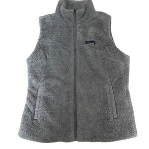 Patagonia Gray Fleece Vest Size Medium Zip Up  Cabincore  GORPCORE Scandigirl